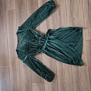 Simplee Wrap Semi Formal Velvet Mini Dress